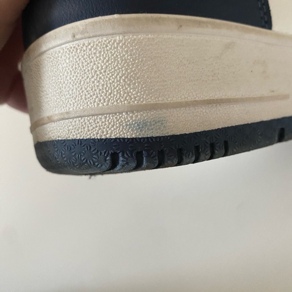 Classic White and Navy Women’s Low-TopSneakers - Picture 3 of 5